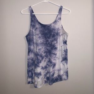 Blue Tye-dyed tank top